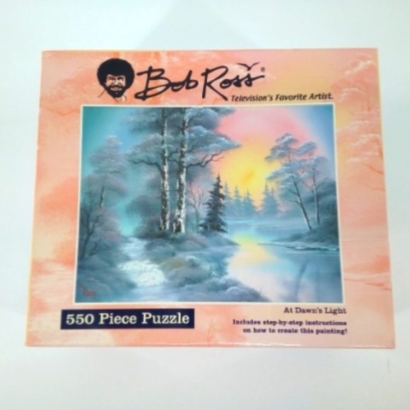 NIB Bob Ross At Dawn's Light 550 Piece Puzzle New in Box Pressman Painting Art - Picture 1 of 8